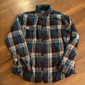 Men's Plaid Shirt - Blue and Black